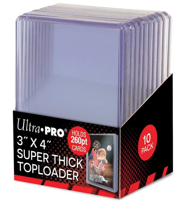 Ultra Pro 3" x 4" SUPER THICK 260PT Toploader - 10 Pcs