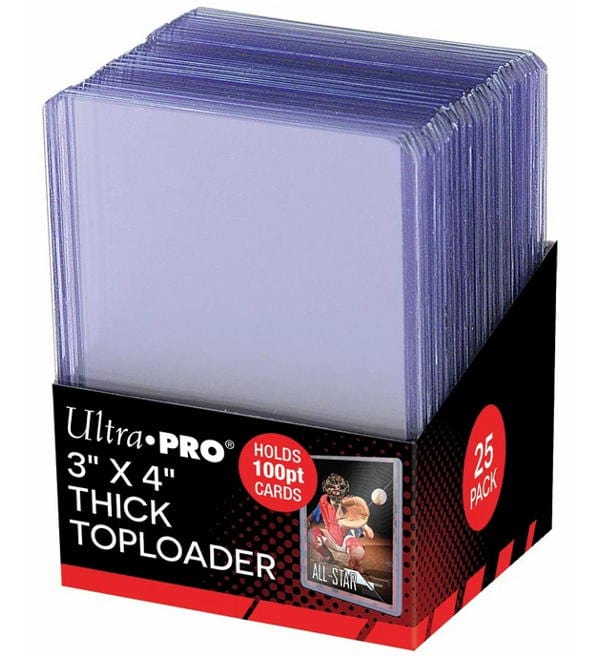 Ultra Pro 3" x 4" THICK 100PT Toploader - 25 Pcs