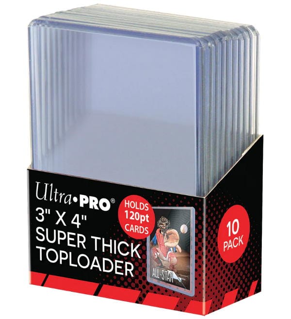 Ultra Pro 3" x 4" SUPER THICK 120PT Toploader - 10 Pcs