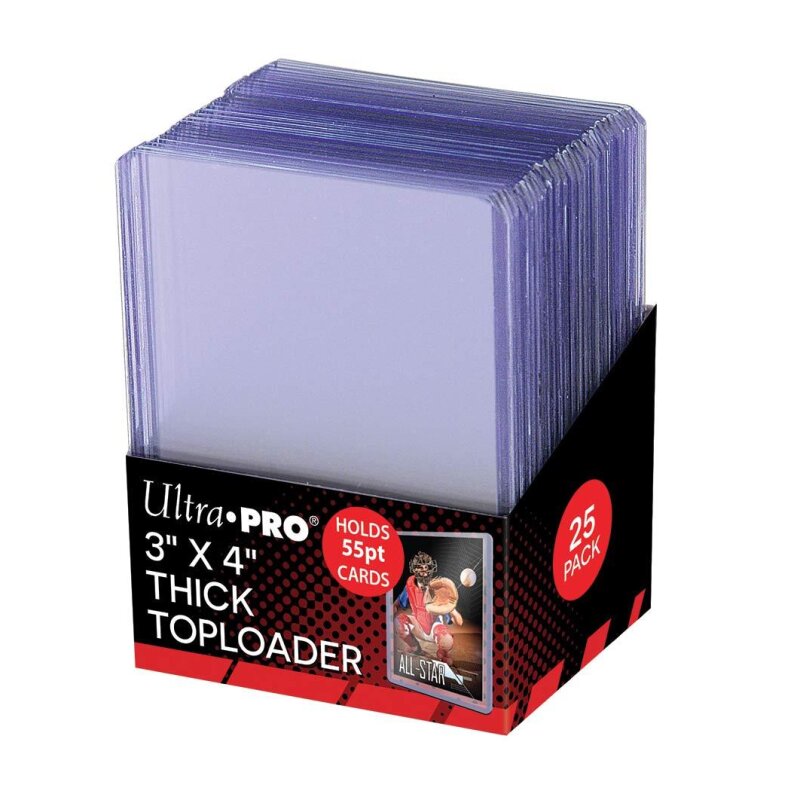 Ultra Pro 3" x 4" SUPER THICK 55PT Toploader - 25 Pcs